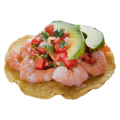 SHRIMP TOSTADAS