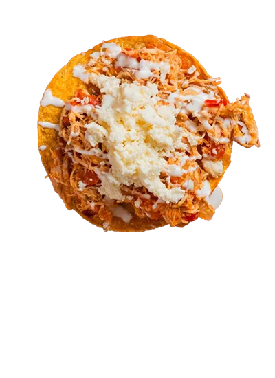CHICKEN TINGA TOSTADAS