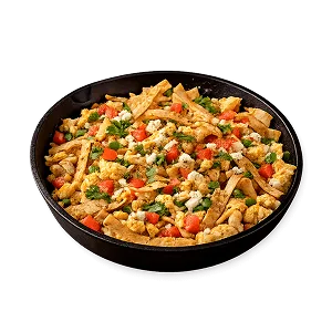 Traditional Migas with White Corn Tortillas